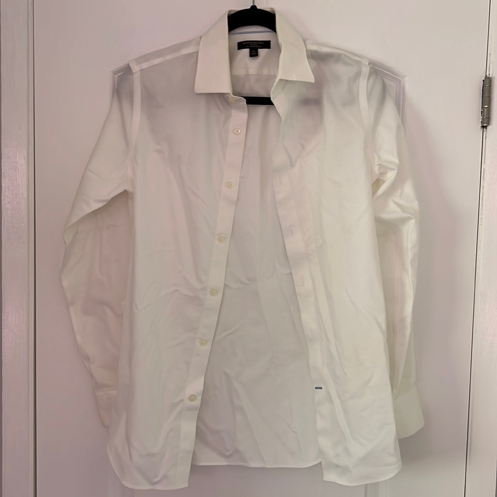 Banana republic white long sleeve button down